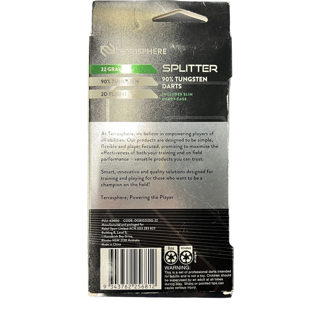 Terrasphere Darts Set Splitter 22g 90% Tungsten (MK)