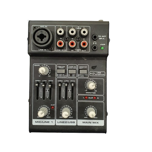 Digitech Audio Mini 3 Channel Mixer In Box With Cords (MR1371007)