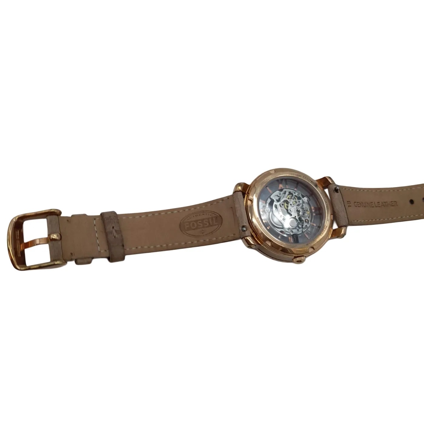 Fossil Curiosity Automatic ME3060 Rose Gold Brown Leather Watch (WL 1420149)