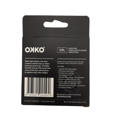 OKKO Lite CPL 67mm Circular Polarising Filter in Box (LN)