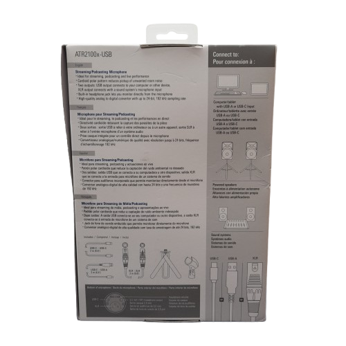 Audio-Technica ATR2100x-USB Microphone Package Black (LN)