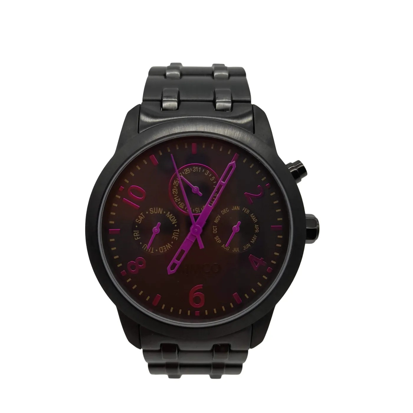 Mimco Timepeace Black and Purple Colourway Watch with Box (WL1417371)