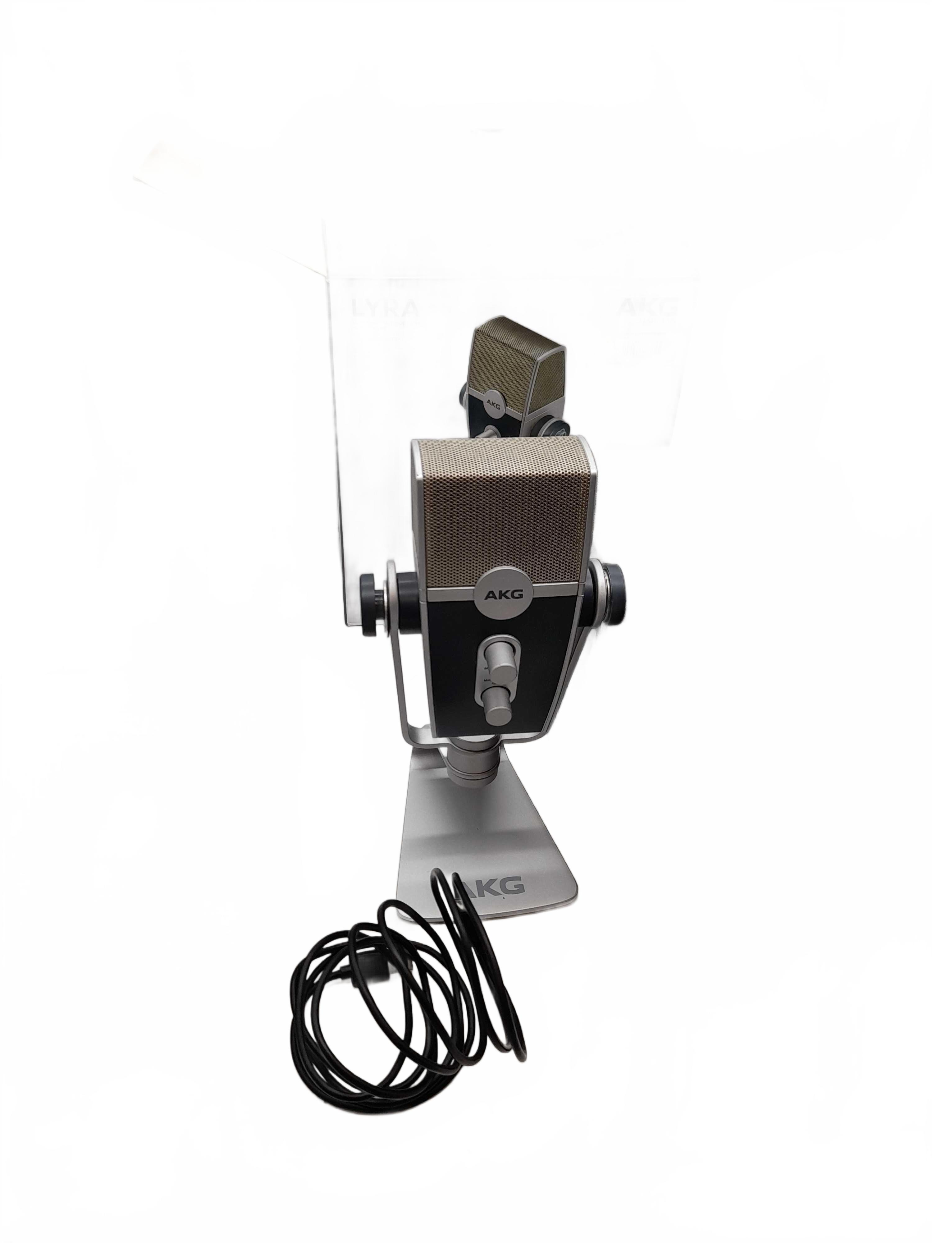 Akg By Harman Lyra Microphone Ultra-HD Multimode USB Silver Grey As New In Box (WL1434571)