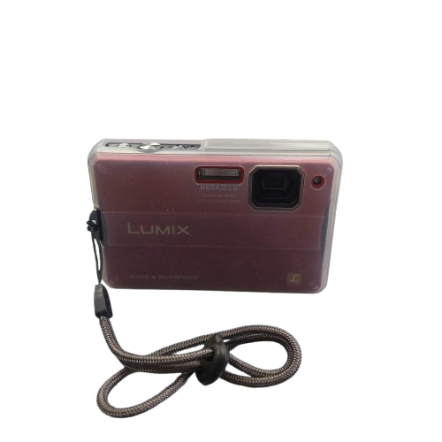 Panasonic DMC-FT10 14MP Compact Digital Camera, Red, Good Condition With Battery, 2x Chargers, Silicon Skin + Belkin Zip Case