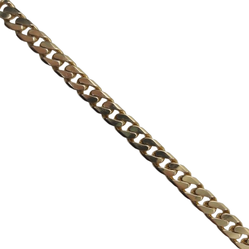 9ct Yellow Gold Curb Bracelet – 34.0g, 20.0cm, Stamped 375