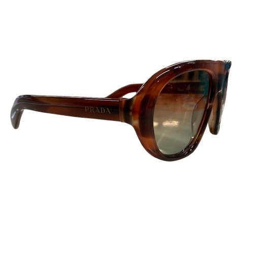 Prada PR C05S Sunglasses Striped Oak Green/Brown (NG)