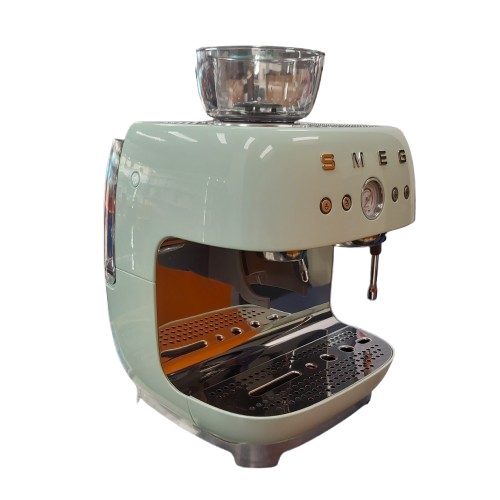 SMEG 50’s Style Espresso Machine EGF03PGAU, Pastel Green, Very Good Condition, + Drip Tray, 2x Filters + Cleaning Brush + Tamper + Steaming Mug + Portafilter **LOCAL PICK UP ONLY** (WR 1353735)