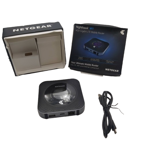 Netgear Nighthawk M1 MR1100-1TLAUS 4GX Mobile Hotspot With Box & USBC Cable, Box Average Condition