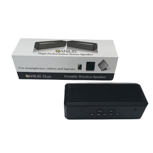 Qarius Bluetooth Speaker Duo Black With Box (CP)