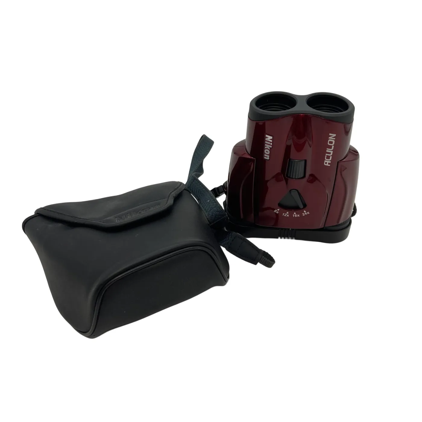 Nikon Aculon T11 8-24×25 Red Binoculars with Pouch