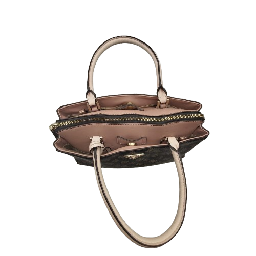 Ladies Guess Handbag With Crossbody Strap – Brown/Pink