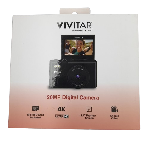 Vivitar 20MP Digital Camera VECXX99-BLK-AU Black (LN)