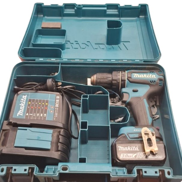 Makita 18V Brushless Hammer Driver Drill DHP485 With Battery, Charger And Case (JN)