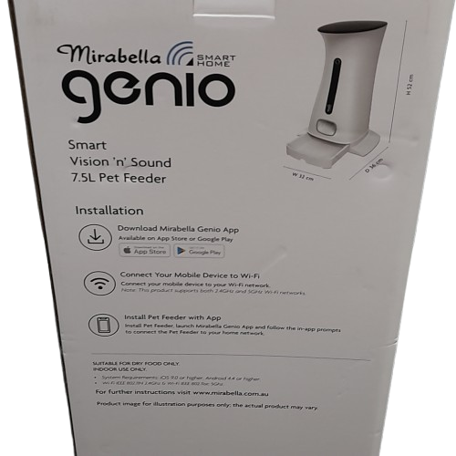 Mirabella Genio Pet Feeder White Model Genio (MR)