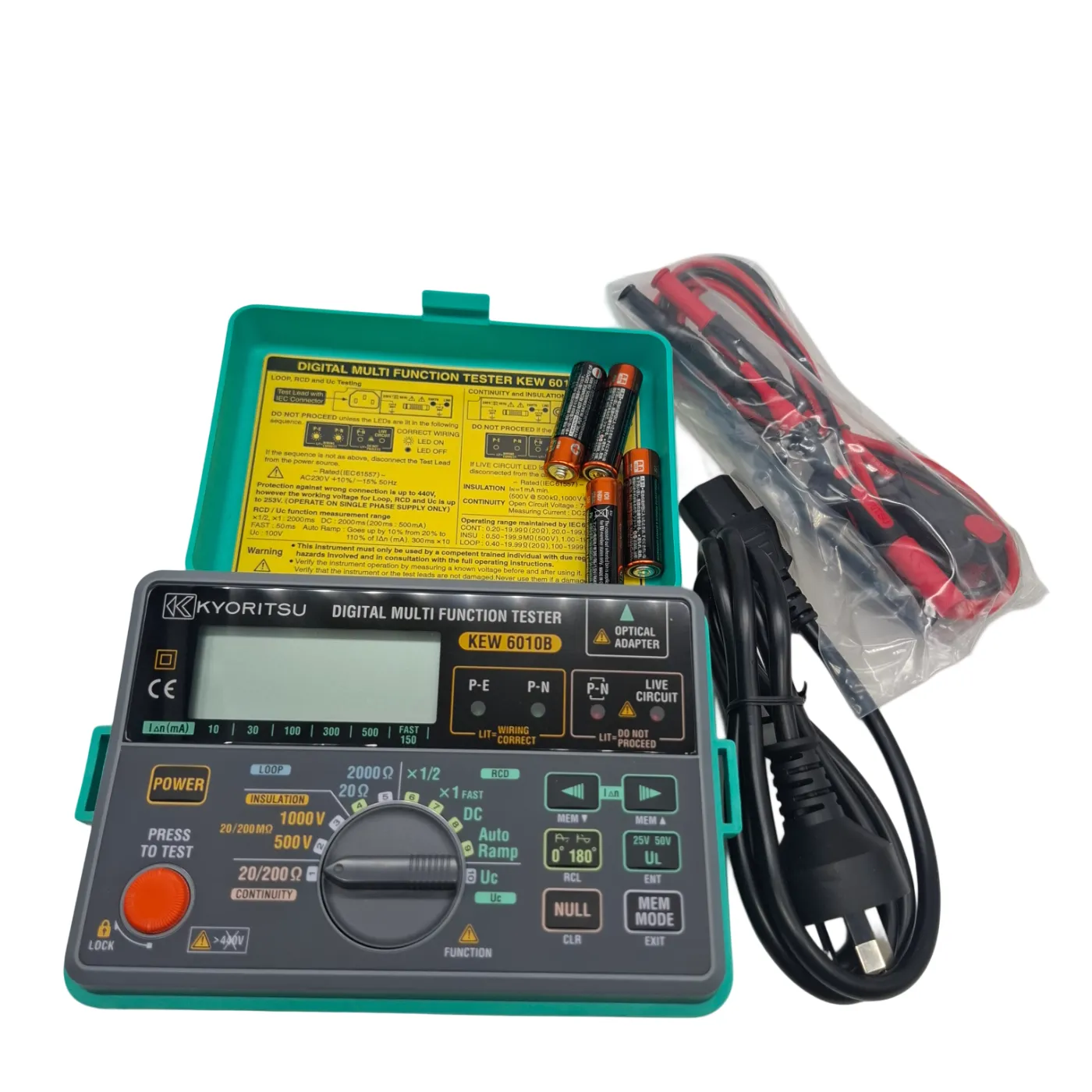 Kyoritsu 5 in 1 Multi Tester KEW6010B + Case + Tester Leads (WR)