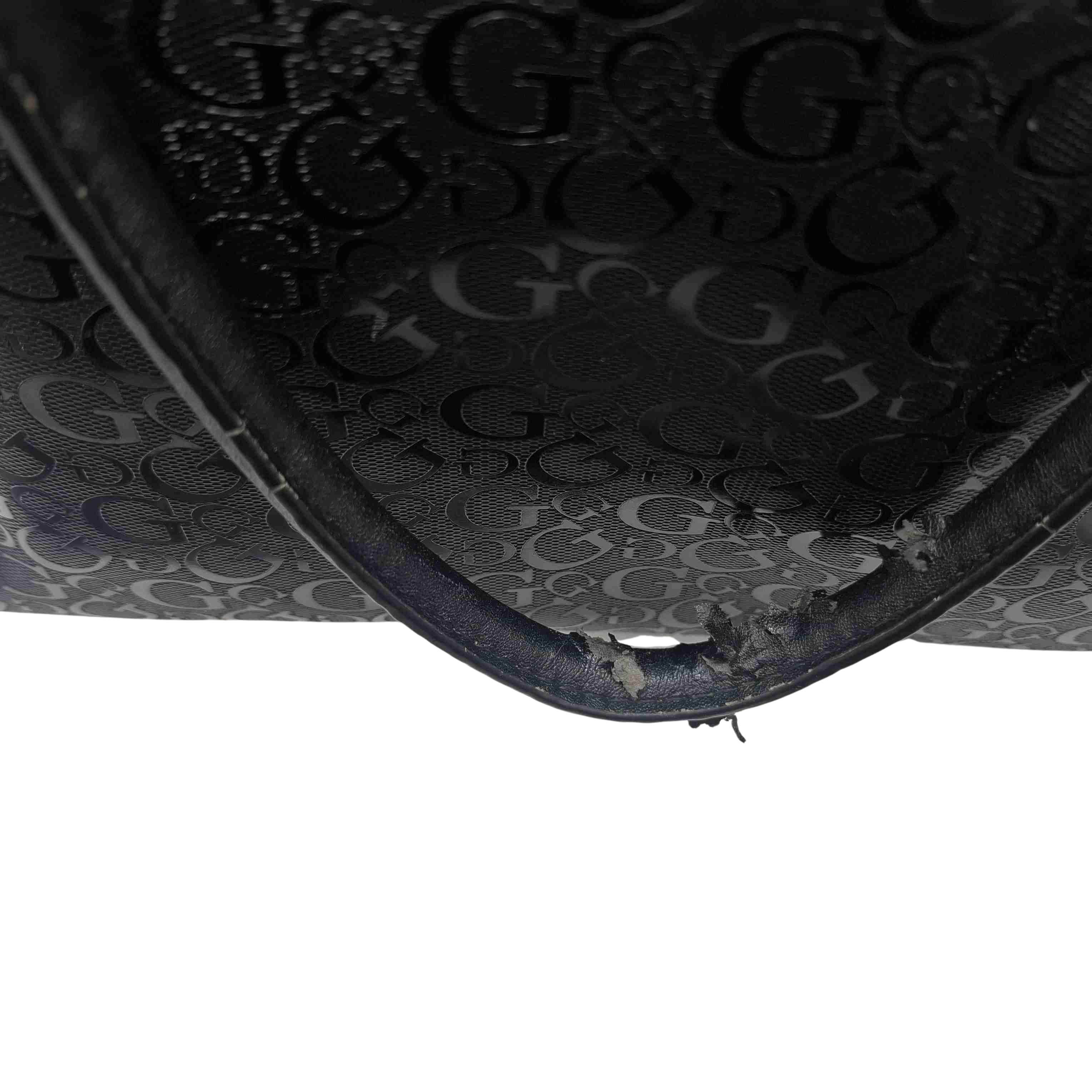 Guess Los Angeles Handbag Black Brown * DAMAGED TO STRAPS * (WR 1417527)