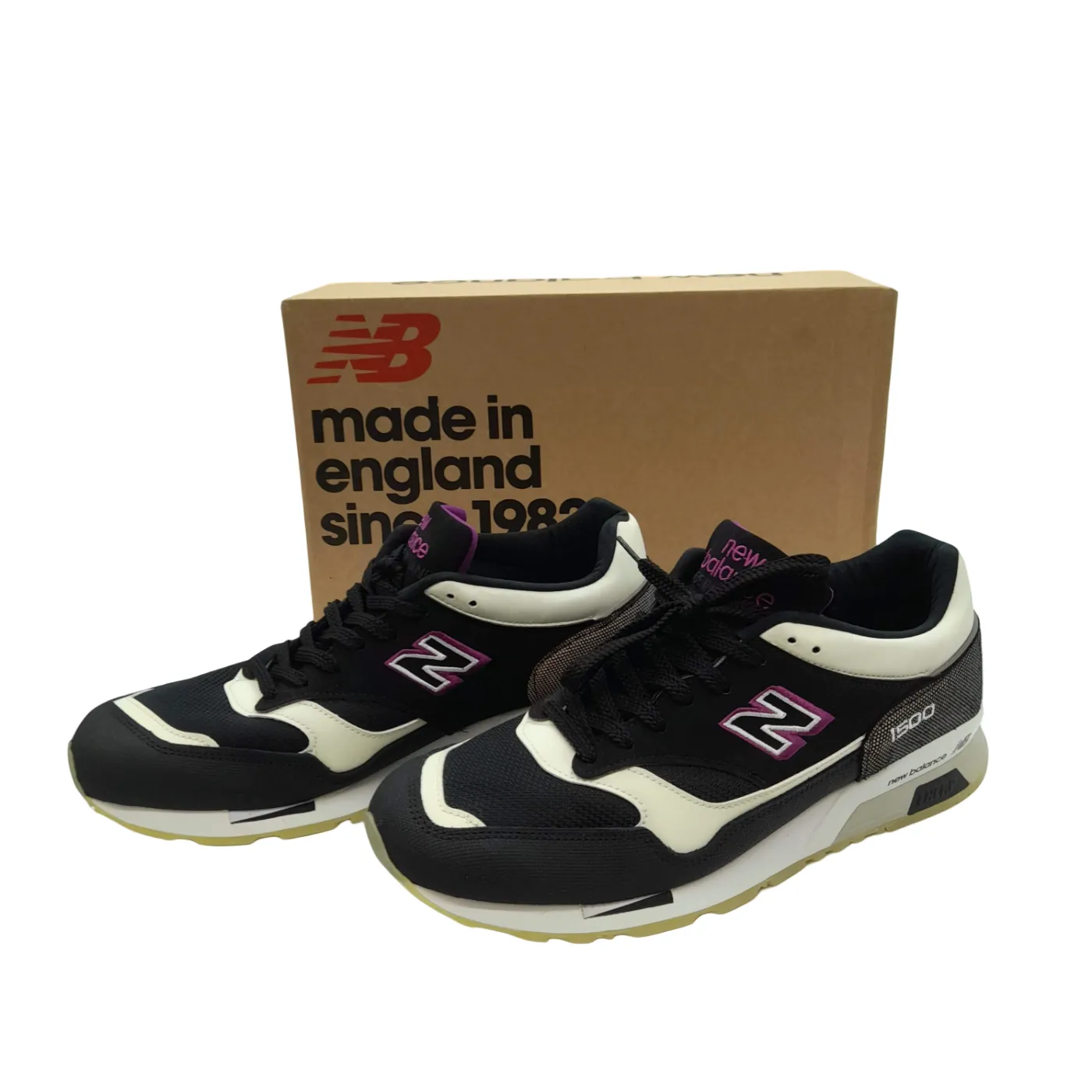 New Balance Shoes 1500 Made in England Black/White/Purple in Box (WR 1353273)