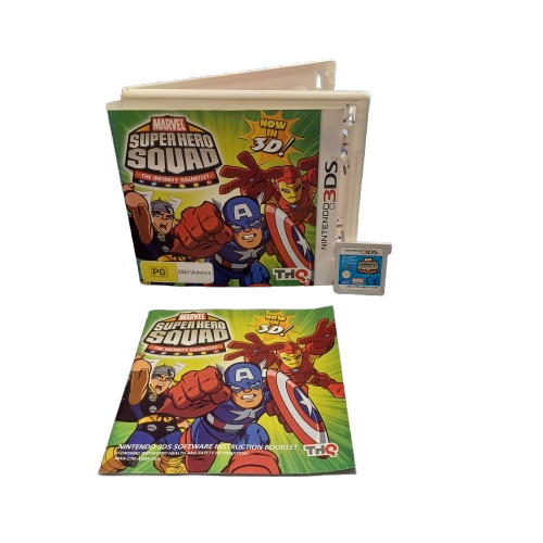 Marvel Super Hero Squad The Infinity Gauntlet 3DS Game, Excellent USED Condition With Case + Manual (LE 1428350)