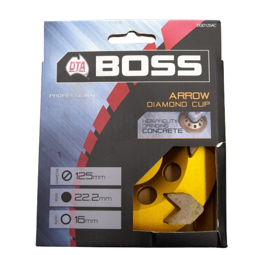 DTA Boss 125mm Arrow Diamond Cup Grinding Disc DGD125AC (LN)