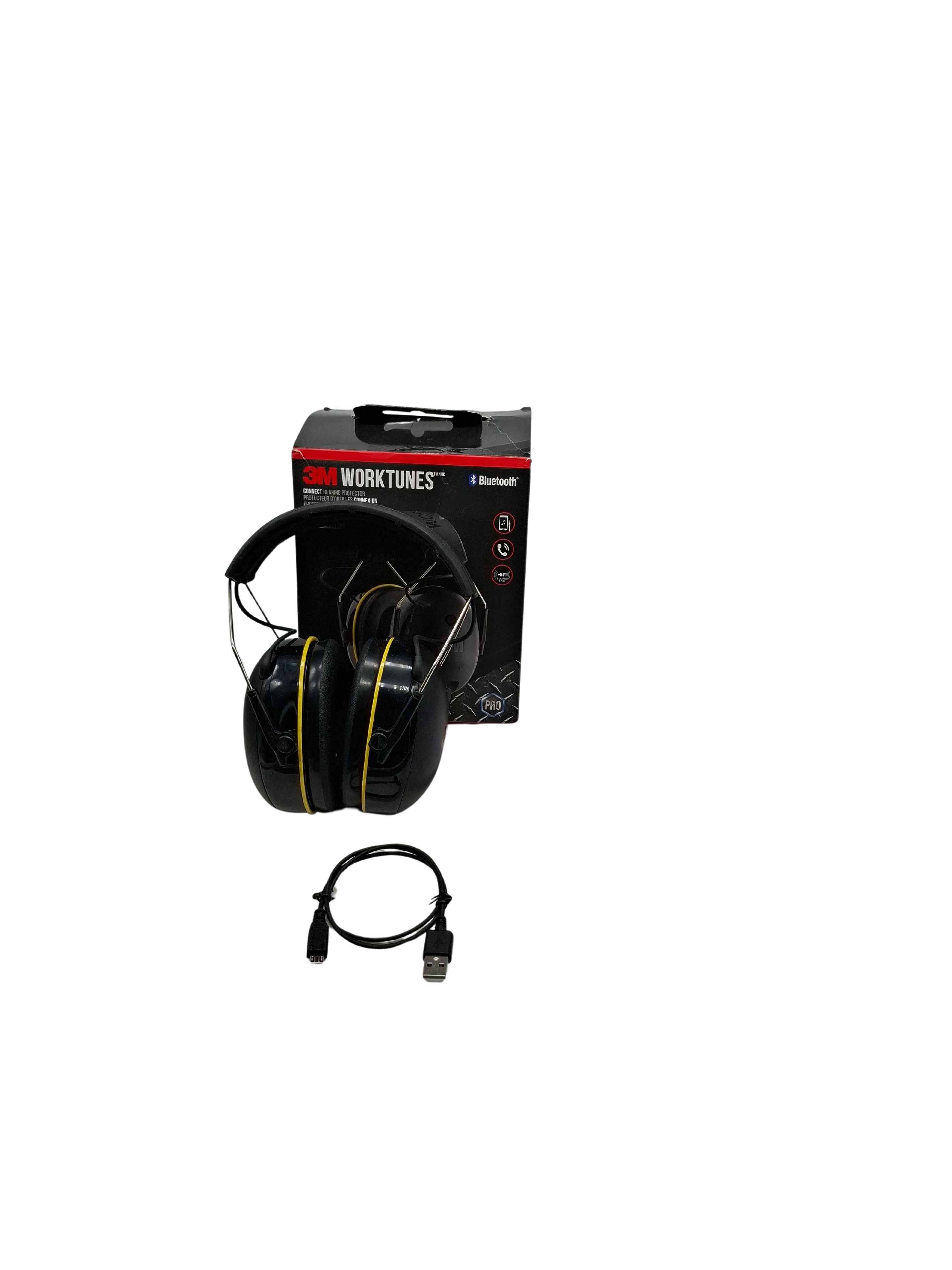 3M WorkTunes Work Headphones In Box With Cord and Manual (WR 1431538)
