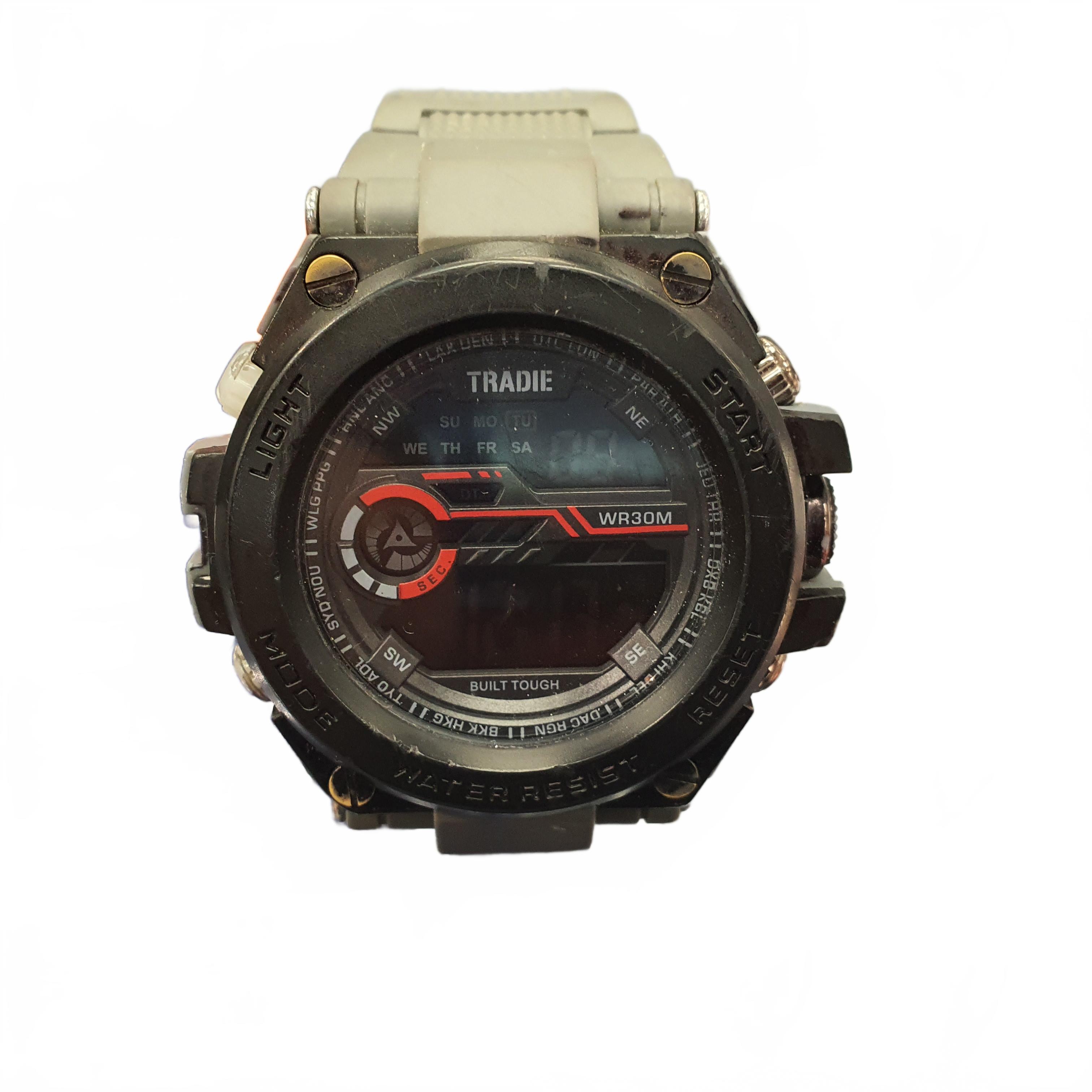 Tradie Watch CR2032 Black Rubber Band (1432533) (MR)