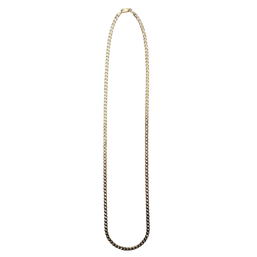 9ct Yellow Gold Curb Necklace – 10.0g – 55cm Length – 4mm Width – Stamped 375