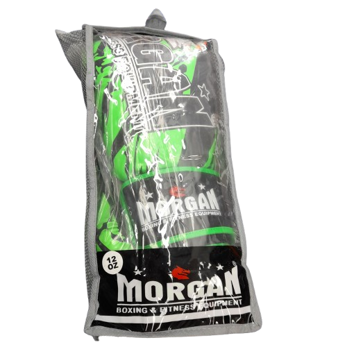 Morgan Boxing Gloves 12oz Green Black (ln)