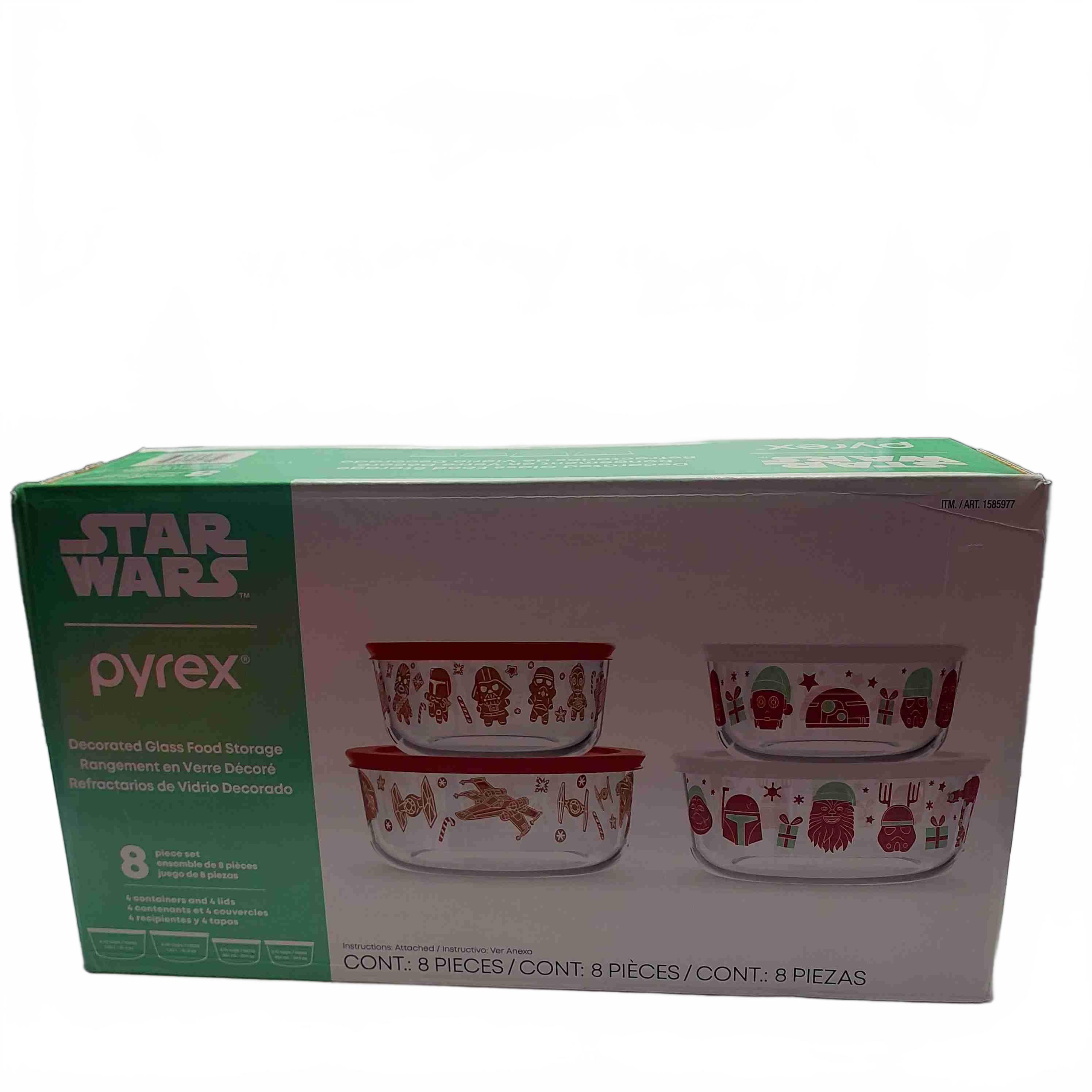 Star Wars Bowl Set Pyrex 8 Piece Set White (1433257)