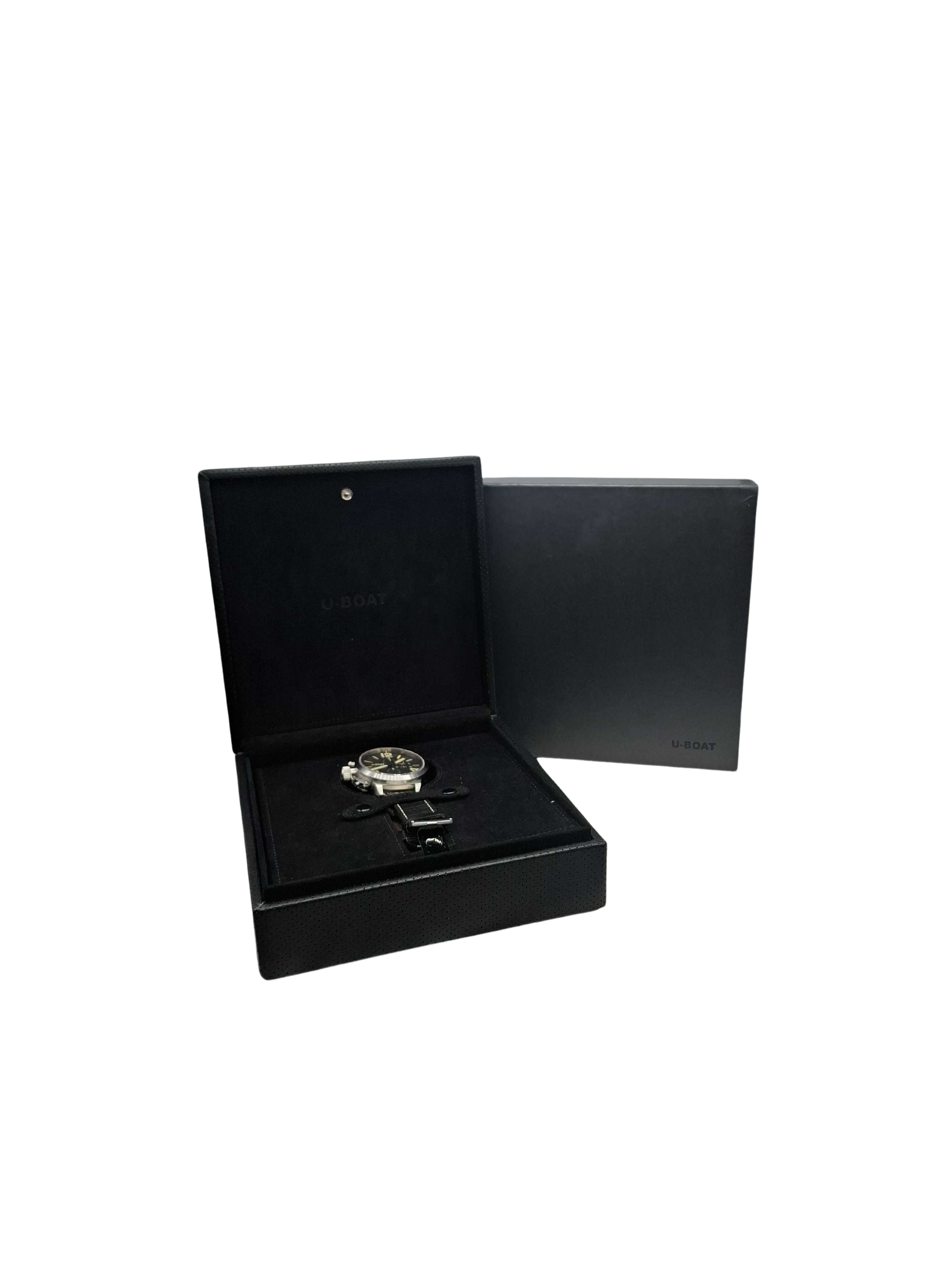 U-Boat Classico 53 CAS 1 Black Leather Band Analogue Watch (WR 1435424)