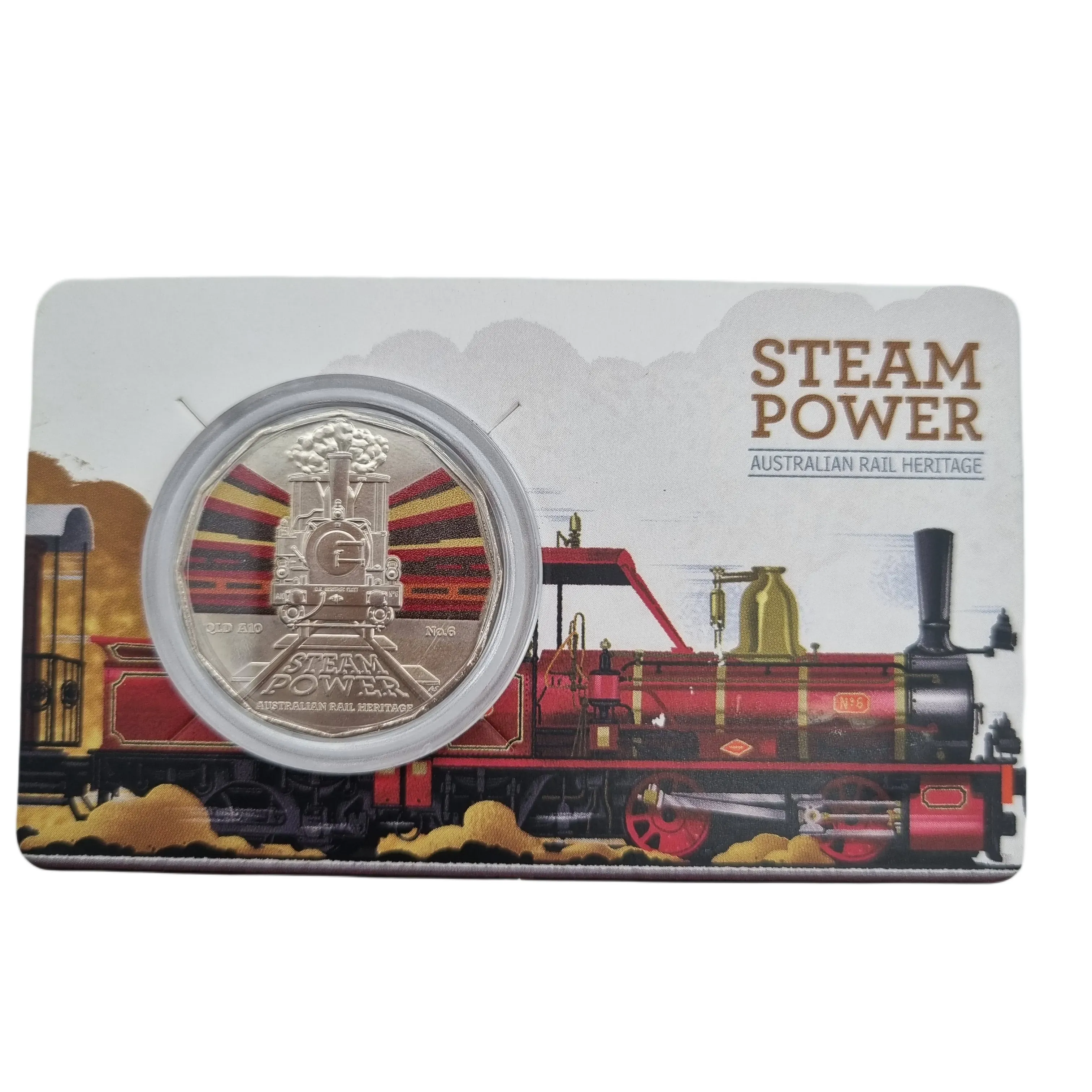 2022 50c Steam Power QLD No. 6 Uncirculated Coin