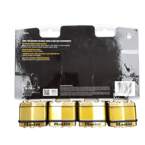Master Lock Padlocks M5BQAU 4 Pack (LN)