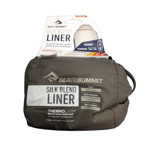 Sea To Summit Mummy Standard Silk Blend Sleeping Bag Liner Grey (LN)