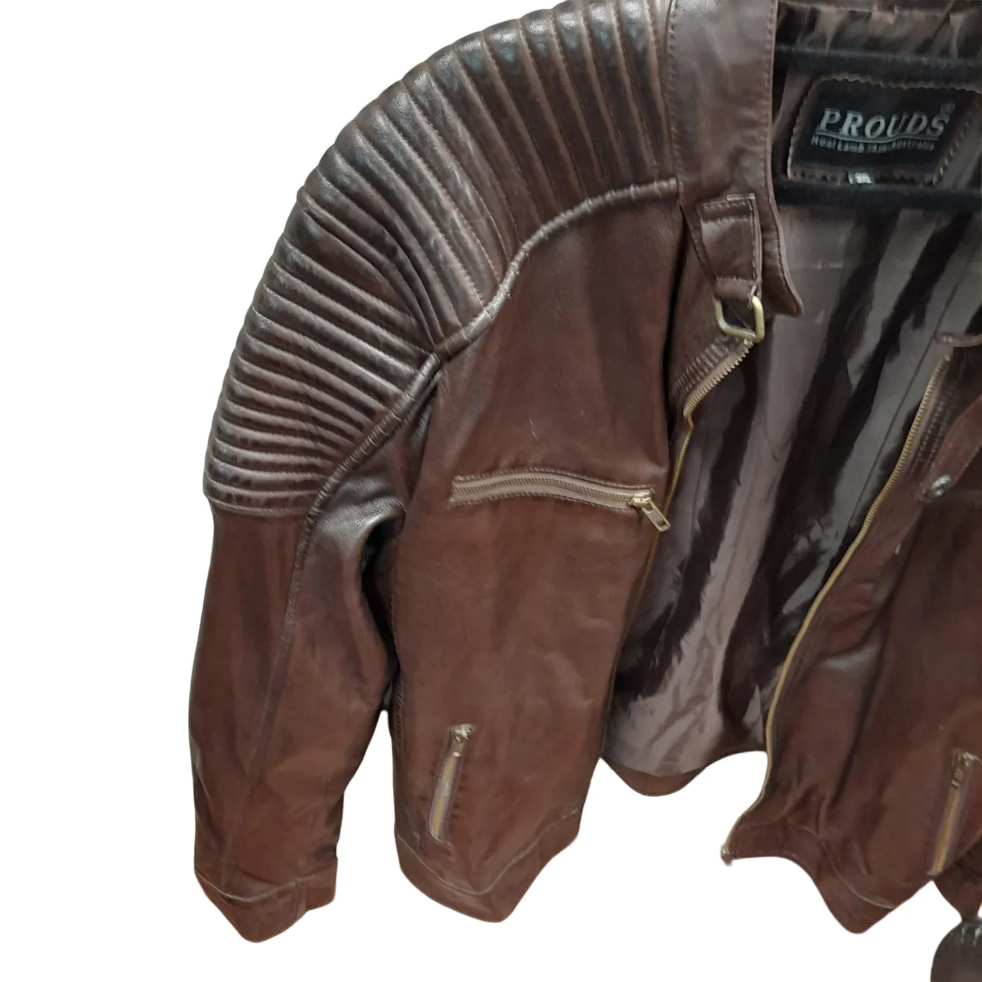 Prouds Leather Jacket 3XL Brown Real Lamb Skin (WR 1407994)