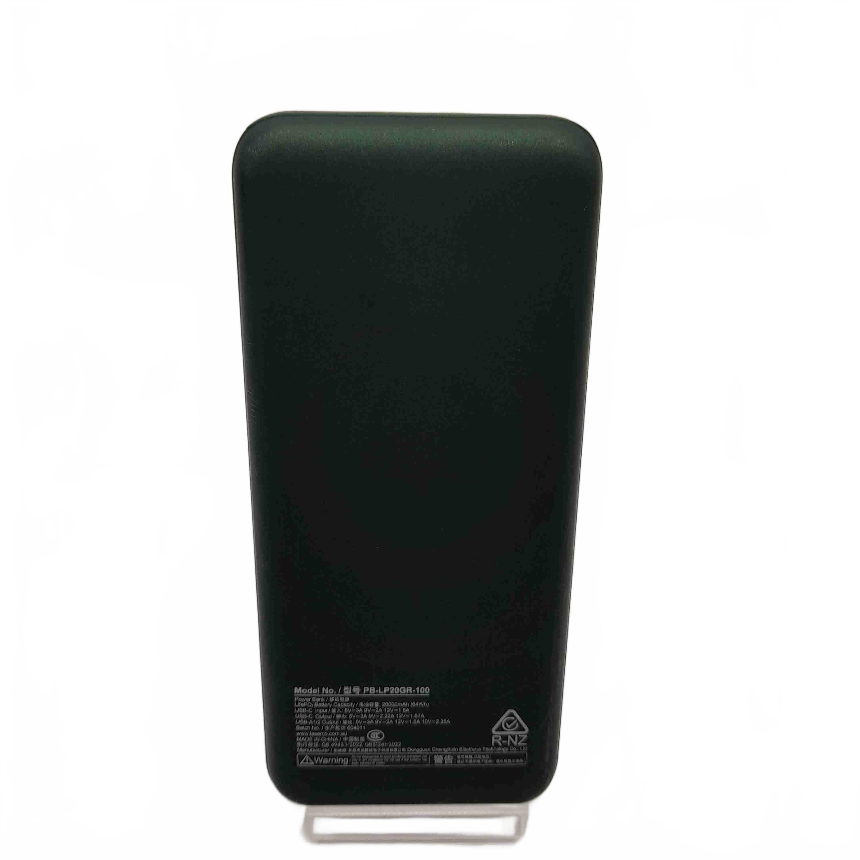 Laser Powerbank PB-LP20GR-100 20000mAh Green Black Great Working Condition (WL1434959)