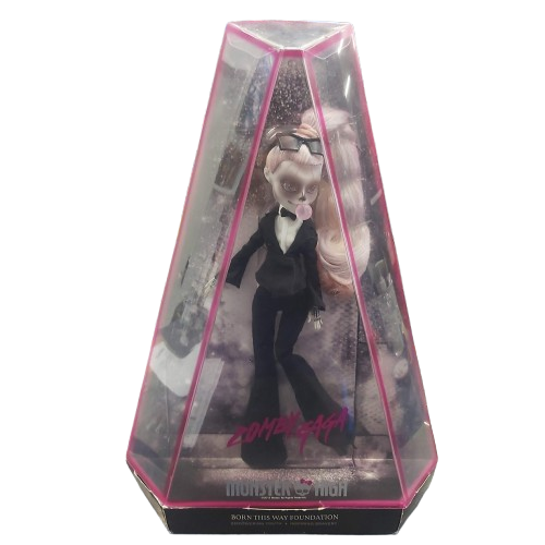 Mattel Monster High Collectable Dolls – Zomby Gaga Born This Way Foundation, LIKE NEW In Box