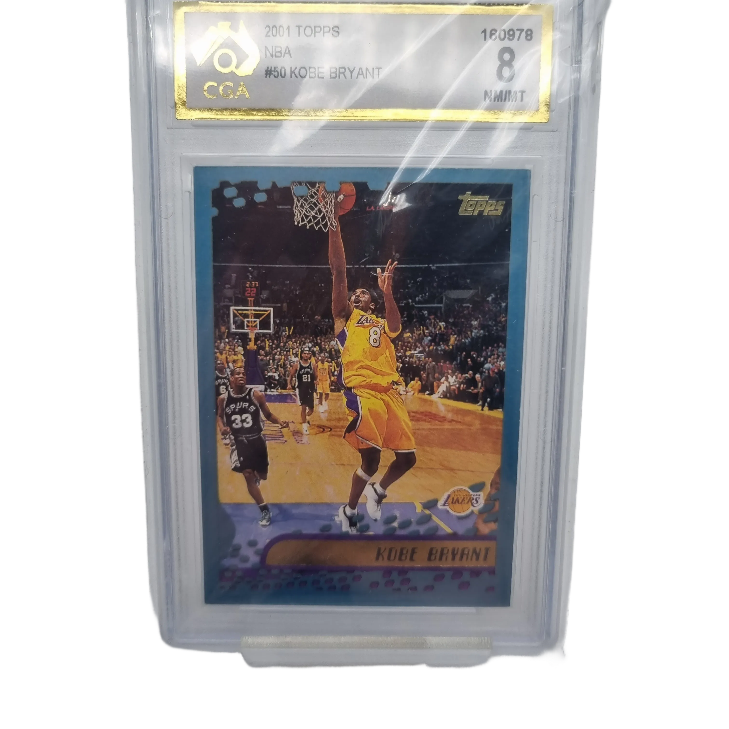 Kobe Bryant Topps Basketball Card #50 Graded CGA 8 NM/MT