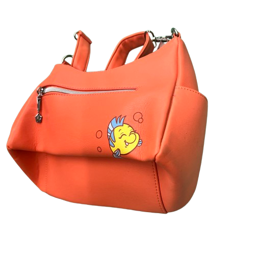Loungefly Dinsey The Little Mermaid Flounder Bag )MK)