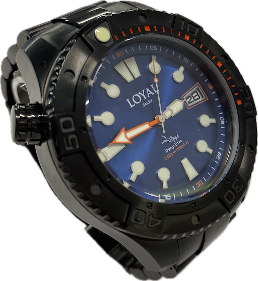 Loyal Mens Black Steel Watch (NG)