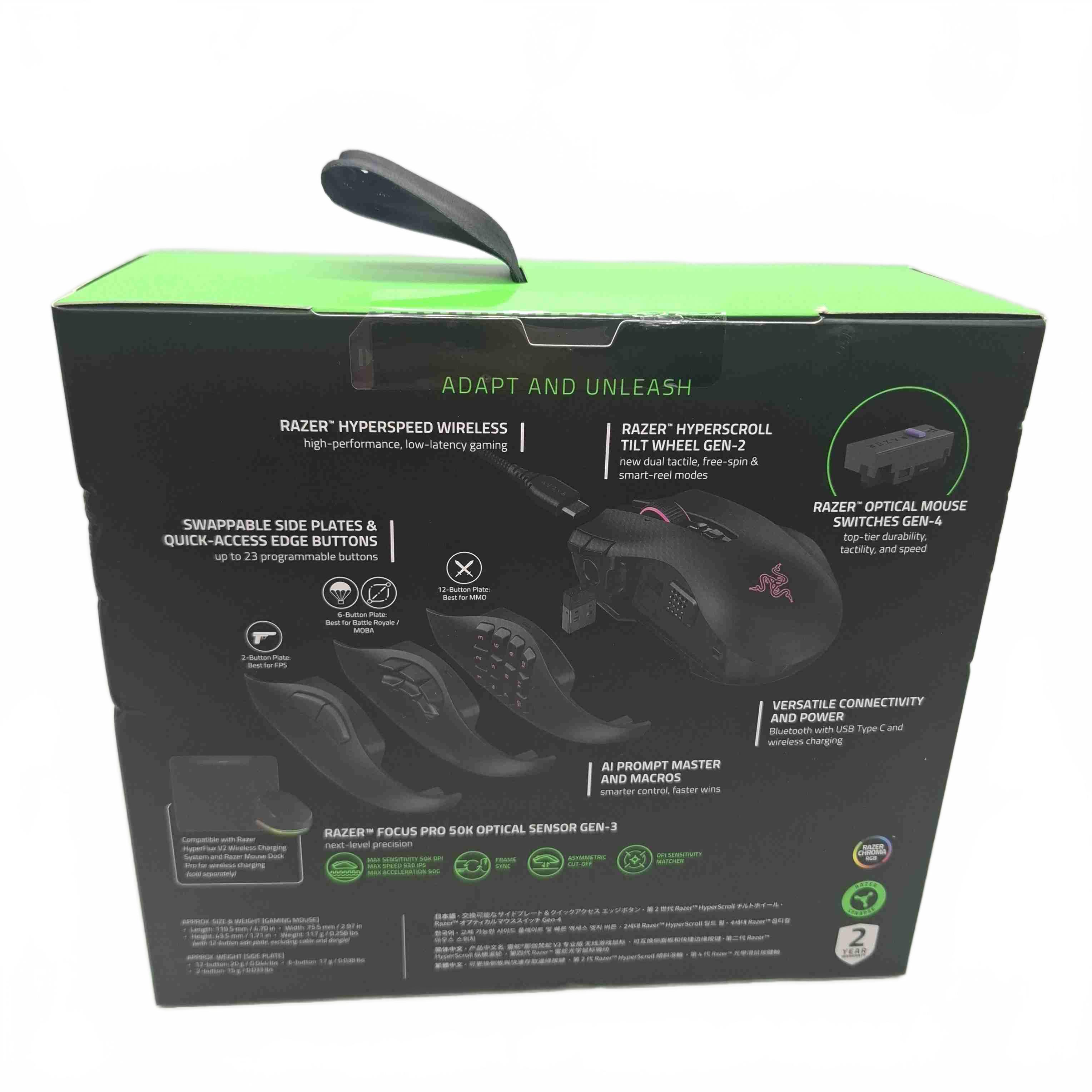 Razer Naga V3 Pro MMO Wireless Gaming Mouse In Box (WR 1429987)