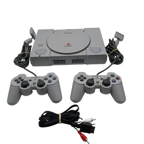 Sony PS1 Playstation Console + 2 Controllers + AV Cords + Power (SCPH7502) – Second Hand Item Great Condition ( CP)