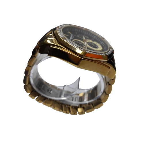 Michael Hill 9573 Gold-Plated Quartz Chronograph Watch with 1/2ct Diamonds in Box (LN)