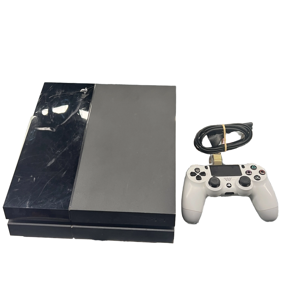 Sony PlayStation 4 Gaming Console Black with White Controller (MK)