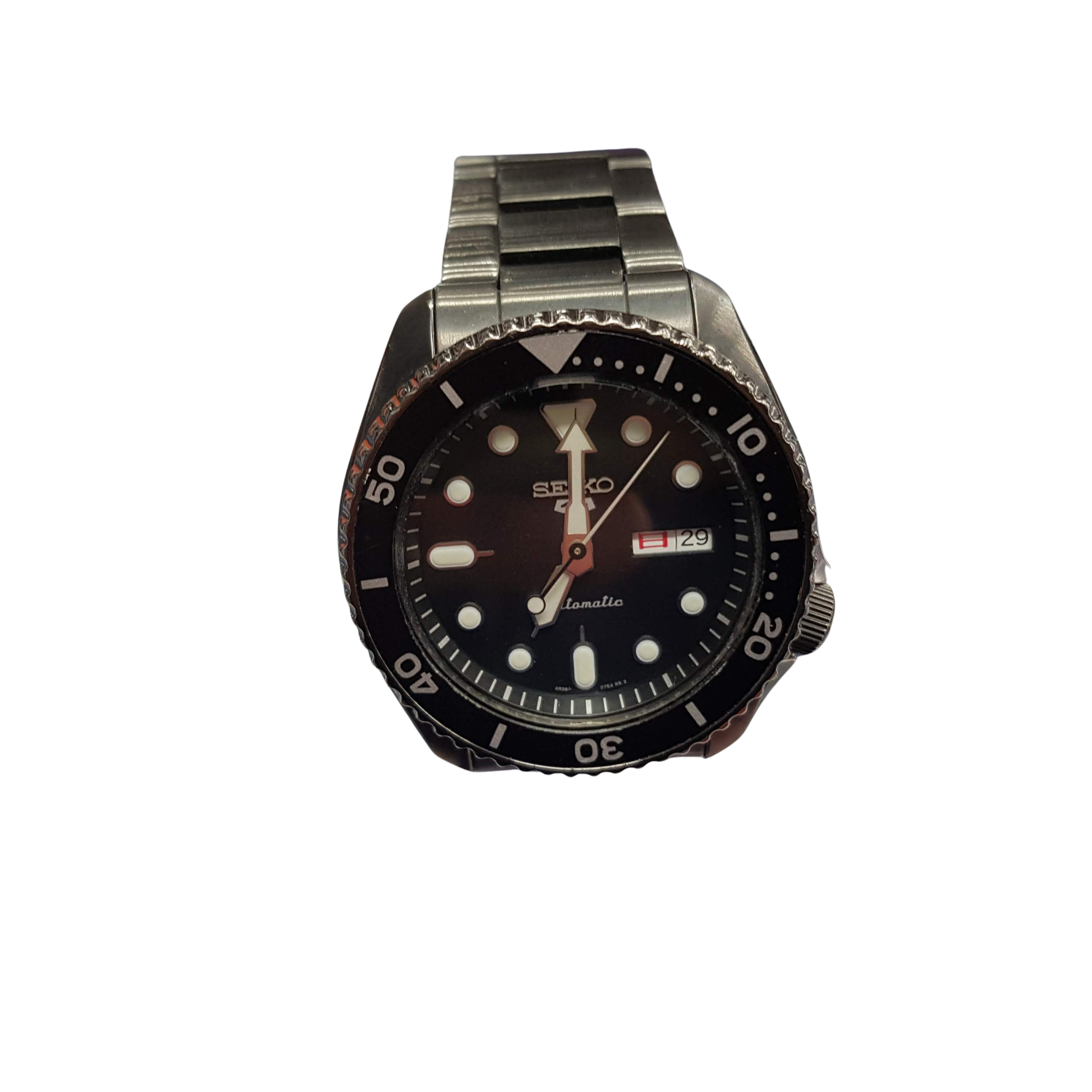 Seiko Men’s Black 4R3607GG0 Watch with Black Metal Band (MR)
