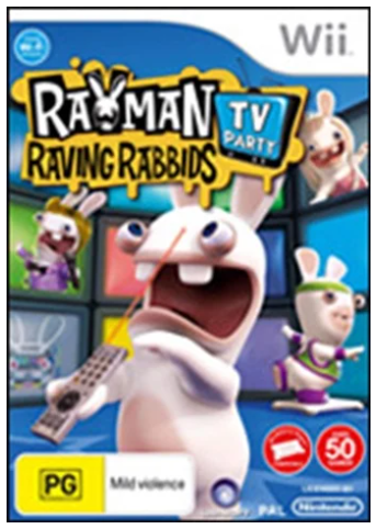 Rayman Ravin Rabbids Tv Party Nintendo Wii