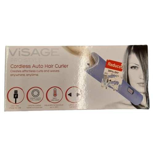 Visage Pro Style Cordless Auto Hair Curler – In Box With Manual (GE 1346054)