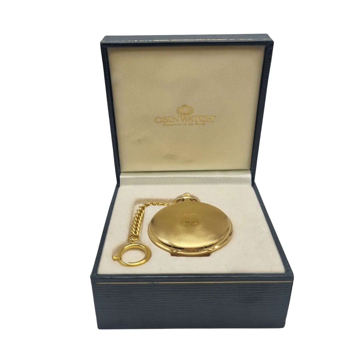 Classique Gold Plated Fob Pocket Watch Roman Numerals White Dial With 23cm Chain (WR58830)