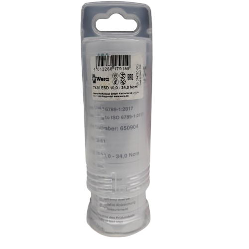 Wera 074780 ESD Adjustable Torque Screwdriver 10.0-34.0 Ncm (LN)