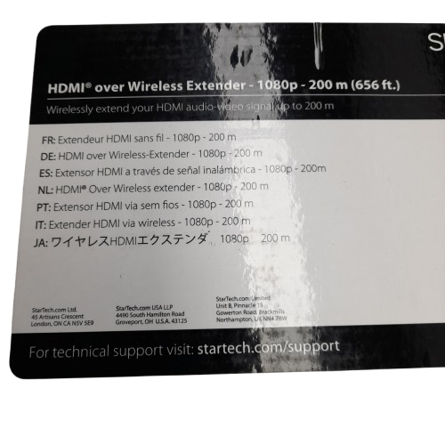 StarTech HDMI Extender ST121WHDLR Black (LN)