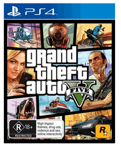 Grand Theft Auto 5 Playstation 4 Game – Good With Manual And Los Santos Map