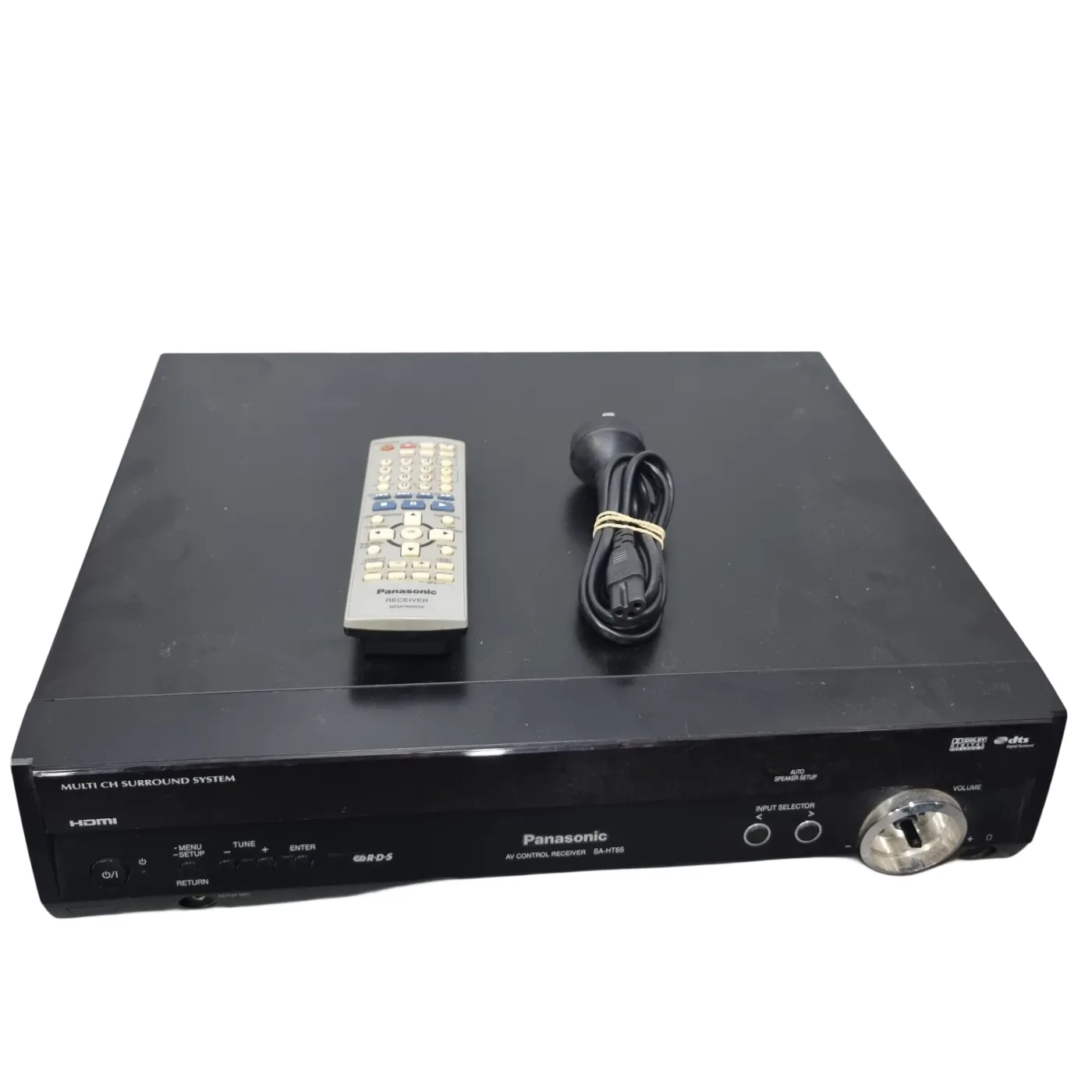 Panasonic AV Control Receiver SA-HT65 + Remote & Power *Volume Knob Broken* (WR 1344034)